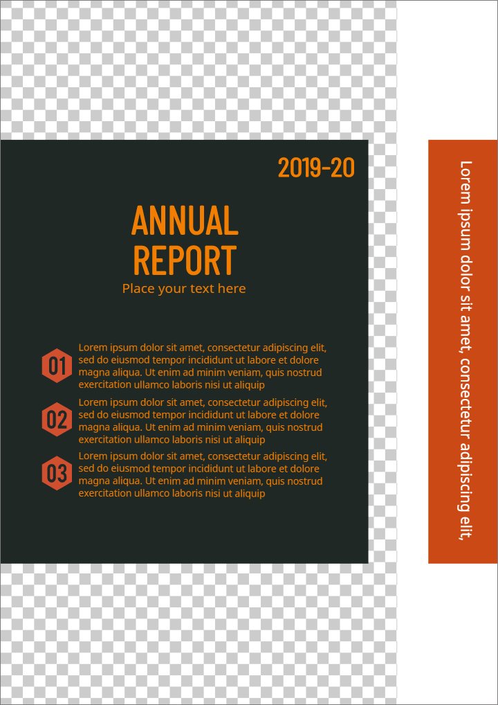 17855-Annual Report Card With Dark And Transparent Background preview