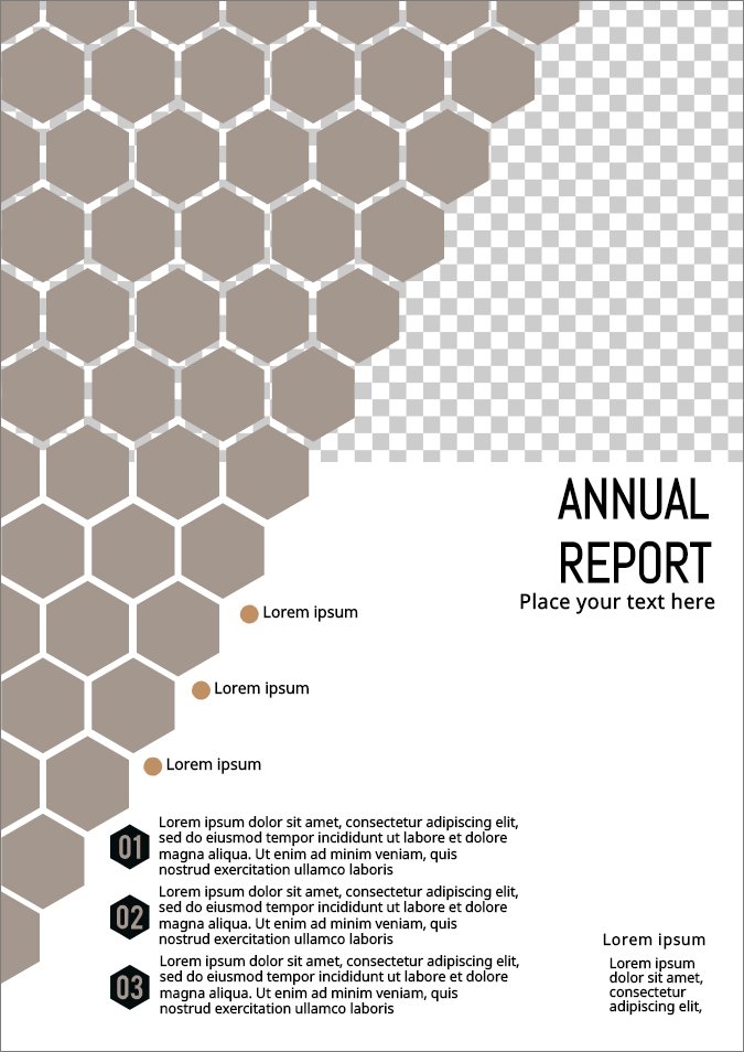 17984-Annual Report Card With Polygon Pattern preview