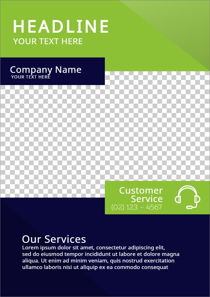 18221-Flyer Brochure Cover In A4 Size With Space For Images